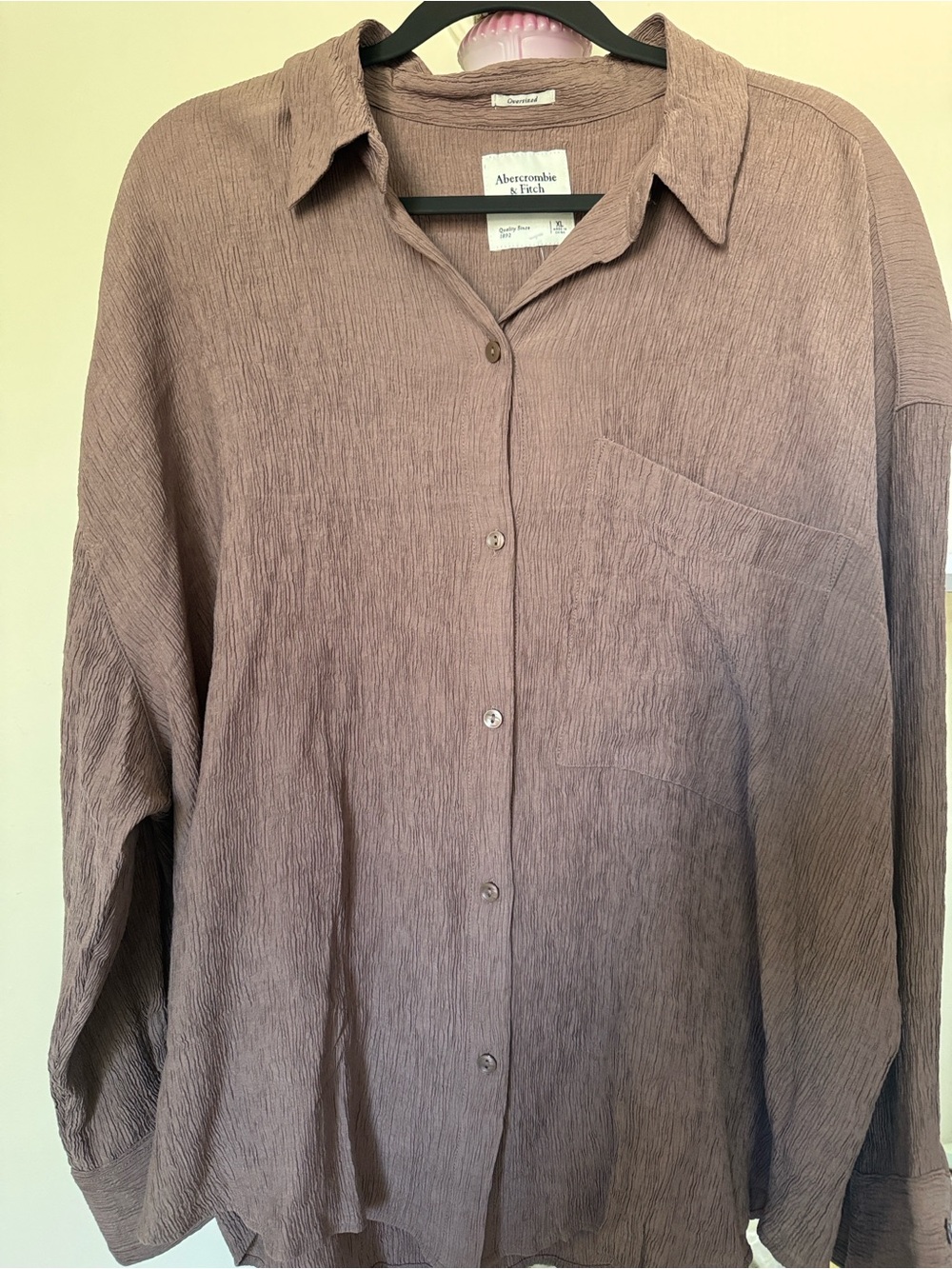 Abercrombie & Fitch Dusty Mauve Button-Up Blouse